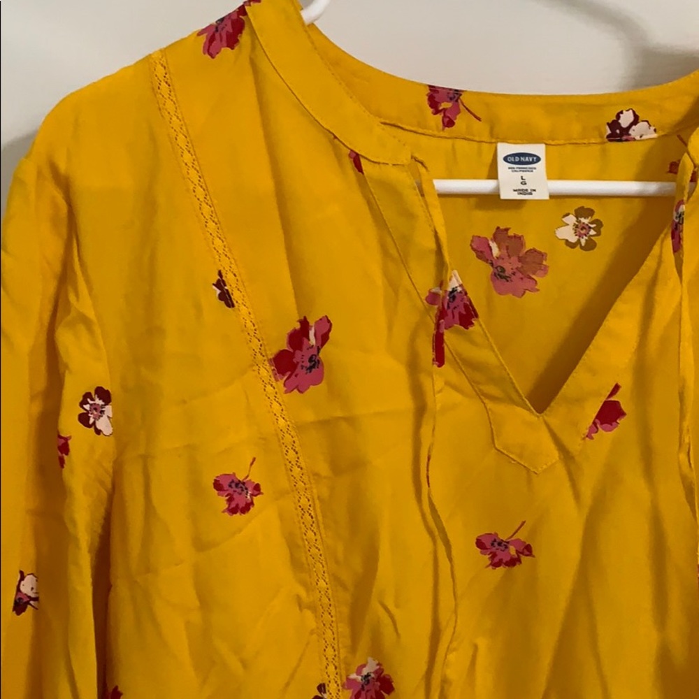 Mustard floral dress